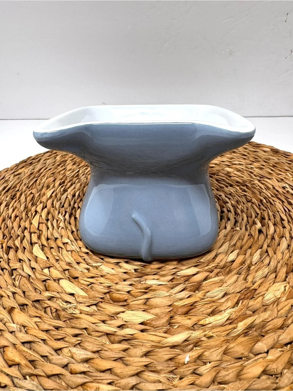 Kitty ceramic food dish stand, by WHISKER CITY